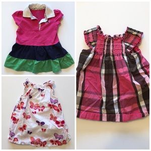 Bundle of 3 Baby Girl Dresses